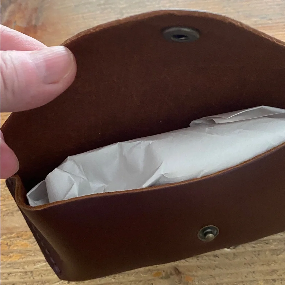 Portland Leather Goods Brown Leather Eyeglass Case - Picture 4 of 5